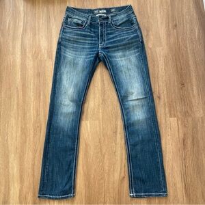 men’s buckle straight jeans